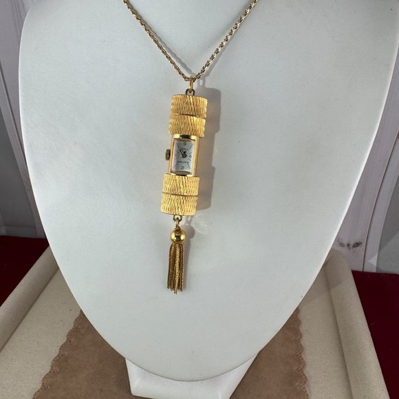 Vintage B Altman Swiss Slide Pendant or Lipstick Watch - Picture 2 of 7